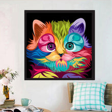 Load image into Gallery viewer, Colorful Cat 30*30CM(Canvas) Full Round Drill Diamond Painting