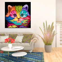 Load image into Gallery viewer, Colorful Cat 30*30CM(Canvas) Full Round Drill Diamond Painting