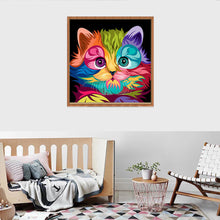 Load image into Gallery viewer, Colorful Cat 30*30CM(Canvas) Full Round Drill Diamond Painting