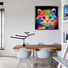 Load image into Gallery viewer, Colorful Cat 30*30CM(Canvas) Full Round Drill Diamond Painting