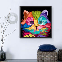 Load image into Gallery viewer, Colorful Cat 30*30CM(Canvas) Full Round Drill Diamond Painting