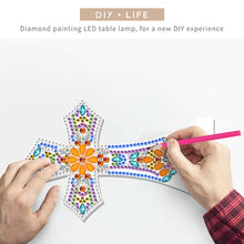 Load image into Gallery viewer, DIY Special Shaped Diamond Painting Cross LED Light Cross Stitch Embroidery