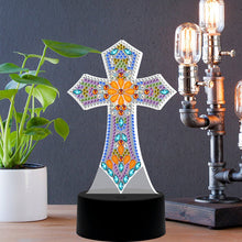 Load image into Gallery viewer, DIY Special Shaped Diamond Painting Cross LED Light Cross Stitch Embroidery