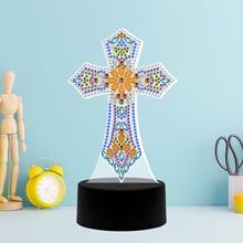 Load image into Gallery viewer, DIY Special Shaped Diamond Painting Cross LED Light Cross Stitch Embroidery
