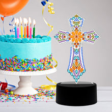 Load image into Gallery viewer, DIY Special Shaped Diamond Painting Cross LED Light Cross Stitch Embroidery