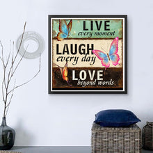 Load image into Gallery viewer, Letter Butterfly 30*30CM(Canvas) Full Round Drill Diamond Painting