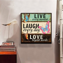 Load image into Gallery viewer, Letter Butterfly 30*30CM(Canvas) Full Round Drill Diamond Painting