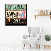 Load image into Gallery viewer, Letter Butterfly 30*30CM(Canvas) Full Round Drill Diamond Painting