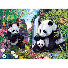 Load image into Gallery viewer, Panda 40*30CM(Canvas) Full Round Drill Diamond Painting
