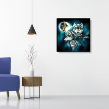 Load image into Gallery viewer, Night Wolves 30*30CM(Canvas) Full Round Drill Diamond Painting