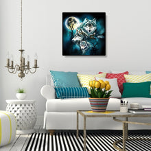 Load image into Gallery viewer, Night Wolves 30*30CM(Canvas) Full Round Drill Diamond Painting