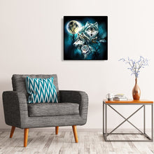 Load image into Gallery viewer, Night Wolves 30*30CM(Canvas) Full Round Drill Diamond Painting