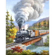 Load image into Gallery viewer, Train 30*40CM(Canvas) Full Round Drill Diamond Painting