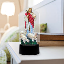 Load image into Gallery viewer, DIY Diamond Painting LED Light Jesus Special Shaped Drill Embroidery Lamp