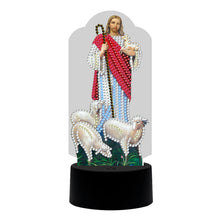 Load image into Gallery viewer, DIY Diamond Painting LED Light Jesus Special Shaped Drill Embroidery Lamp