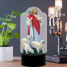 Load image into Gallery viewer, DIY Diamond Painting LED Light Jesus Special Shaped Drill Embroidery Lamp
