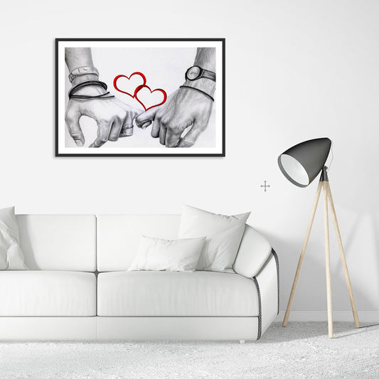 Love Heart 40*30CM(Canvas) Full Round Drill Diamond Painting