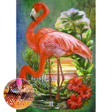 Load image into Gallery viewer, Pink Bird 30*40CM(Canvas) Full Round Drill Diamond Painting