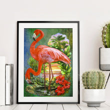 Load image into Gallery viewer, Pink Bird 30*40CM(Canvas) Full Round Drill Diamond Painting