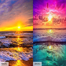 Load image into Gallery viewer, Sunset Seaside 30*30CM(Canvas) Full Round Drill Diamond Painting