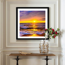 Load image into Gallery viewer, Sunset Seaside 30*30CM(Canvas) Full Round Drill Diamond Painting