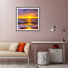 Load image into Gallery viewer, Sunset Seaside 30*30CM(Canvas) Full Round Drill Diamond Painting
