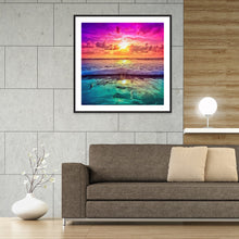 Load image into Gallery viewer, Sunset Seaside 30*30CM(Canvas) Full Round Drill Diamond Painting