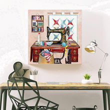 Load image into Gallery viewer, Sewing Machine 30*30CM(Canvas) Full Round Drill Diamond Painting