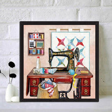 Load image into Gallery viewer, Sewing Machine 30*30CM(Canvas) Full Round Drill Diamond Painting