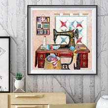 Load image into Gallery viewer, Sewing Machine 30*30CM(Canvas) Full Round Drill Diamond Painting