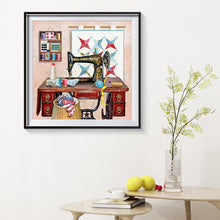 Load image into Gallery viewer, Sewing Machine 30*30CM(Canvas) Full Round Drill Diamond Painting