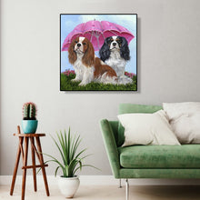 Load image into Gallery viewer, Umbrella Dogs Animal 40*40CM(Canvas) Full Round Drill Diamond Painting