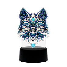 Load image into Gallery viewer, DIY Wolf Diamond Painting LED Light Embroidery Night Lamp Home Desk Decor