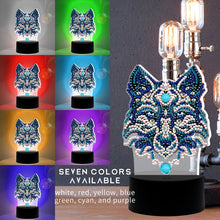 Load image into Gallery viewer, DIY Wolf Diamond Painting LED Light Embroidery Night Lamp Home Desk Decor
