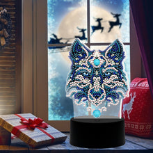 Load image into Gallery viewer, DIY Wolf Diamond Painting LED Light Embroidery Night Lamp Home Desk Decor