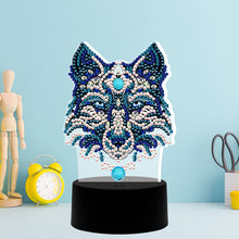 Load image into Gallery viewer, DIY Wolf Diamond Painting LED Light Embroidery Night Lamp Home Desk Decor
