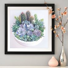 Load image into Gallery viewer, Succulent Plants 30*30CM(Canvas) Full Round Drill Diamond Painting