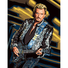 Load image into Gallery viewer, Johnny Halliday 30*40CM(Canvas) Full Round Drill Diamond Painting