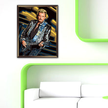 Load image into Gallery viewer, Johnny Halliday 30*40CM(Canvas) Full Round Drill Diamond Painting