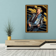 Load image into Gallery viewer, Johnny Halliday 30*40CM(Canvas) Full Round Drill Diamond Painting