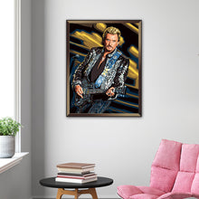 Load image into Gallery viewer, Johnny Halliday 30*40CM(Canvas) Full Round Drill Diamond Painting