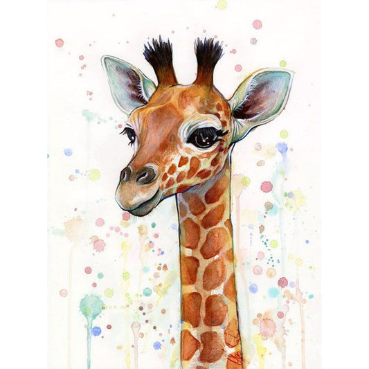 Giraffe Animal 30*40CM(Canvas) Full Round Drill Diamond Painting