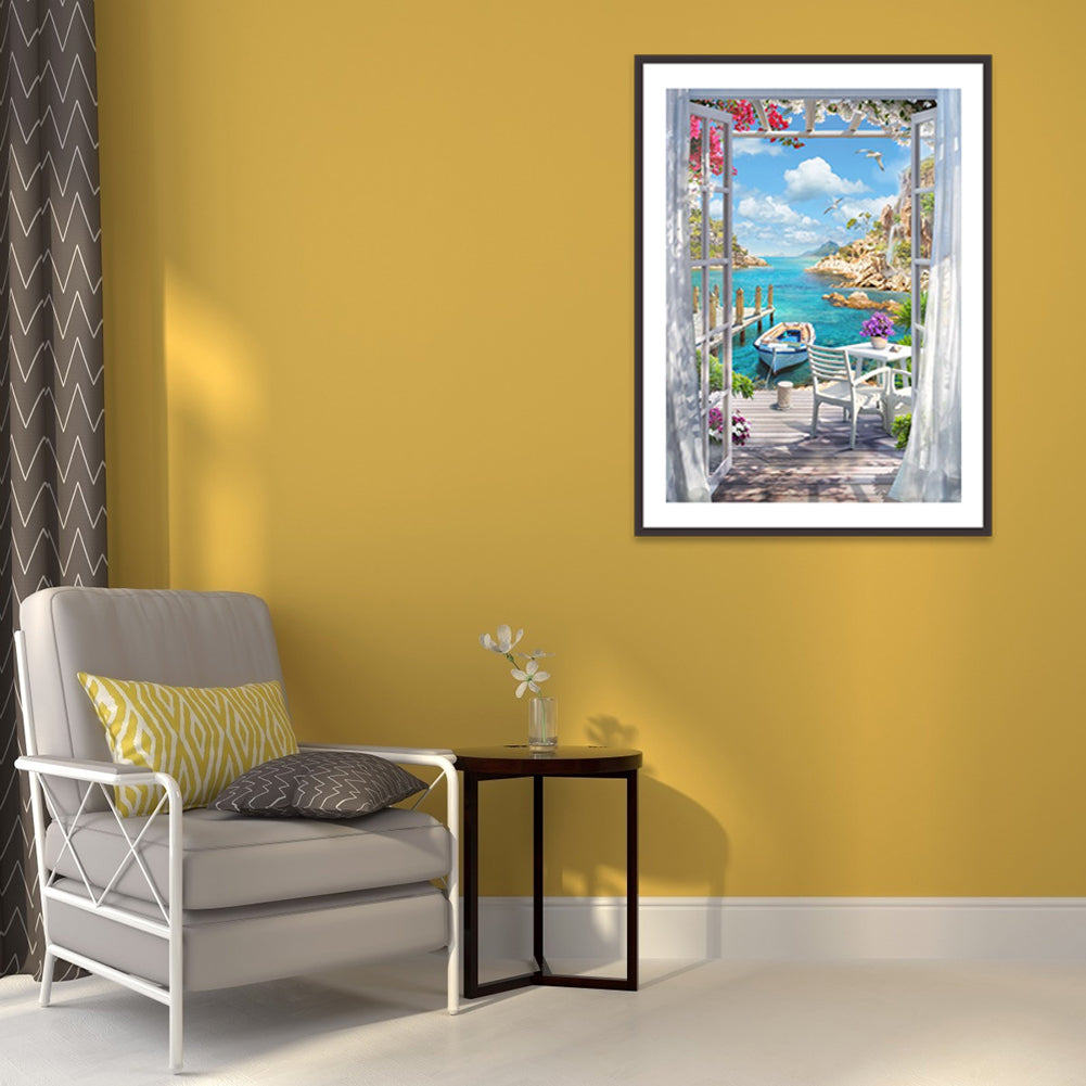 Scenery 30x40cm(canvas) full round drill diamond painting