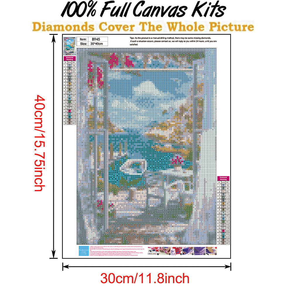 Scenery 30x40cm(canvas) full round drill diamond painting