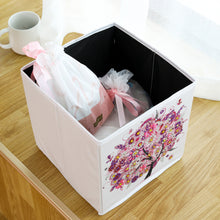 Load image into Gallery viewer, DIY Diamond Painting Tree Foldable Storage Box Desktop Sundries Container