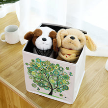 Load image into Gallery viewer, DIY Diamond Painting Tree Folding Storage Box Desktop Sundries Organizer