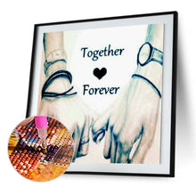 Load image into Gallery viewer, Lovers Hold Hands 30*30CM(Canvas) Full Round Drill Diamond Painting