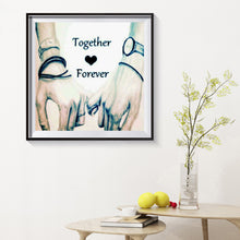Load image into Gallery viewer, Lovers Hold Hands 30*30CM(Canvas) Full Round Drill Diamond Painting