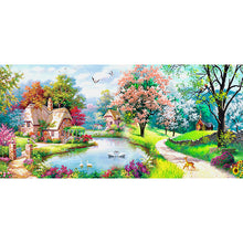 Load image into Gallery viewer, Scenery Animal 100*50CM(Canvas) Full Round Drill Diamond Painting