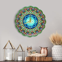 Load image into Gallery viewer, Mandala Wall Clock Diamond Painting Special Shaped Cross Stitch for Gifts